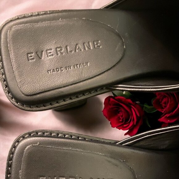 Everlane Made In Italy Comfy Black Leather Mules - Picture 3 of 8